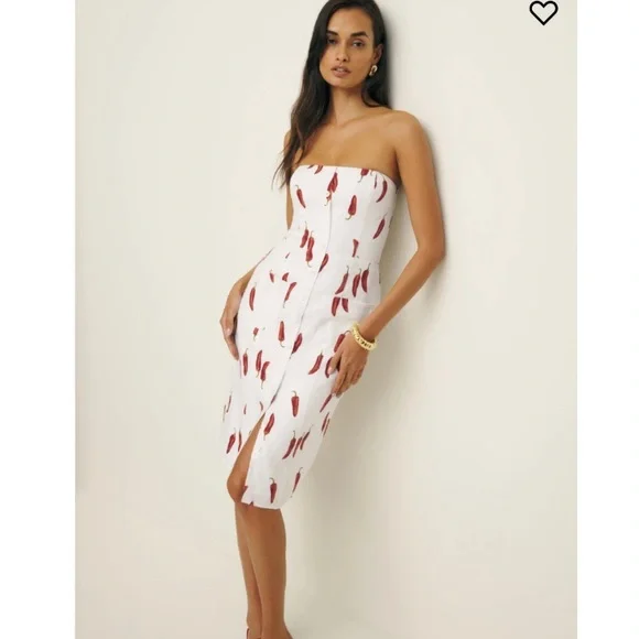 🌿NWT Reformation Prescott Linen Dress in Jalapeño